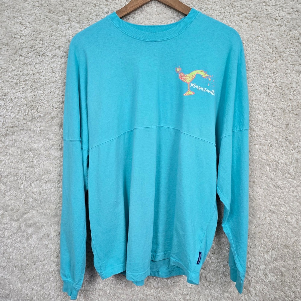 Spirit Jersey Margaritaville Women‎ Medium Blue It's 5 O'clock Somewhere Graphic - Picture 2 of 11